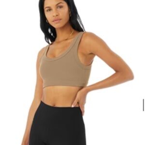 ALO wellness sports bra size S color Gravel